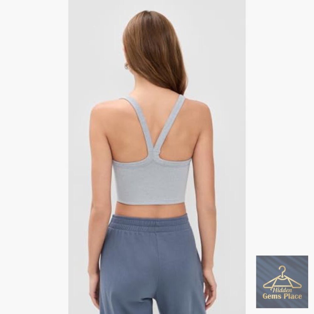 Stretchy Knit Cami Top with Square Neckline for Activewear - Picture 4 of 6
